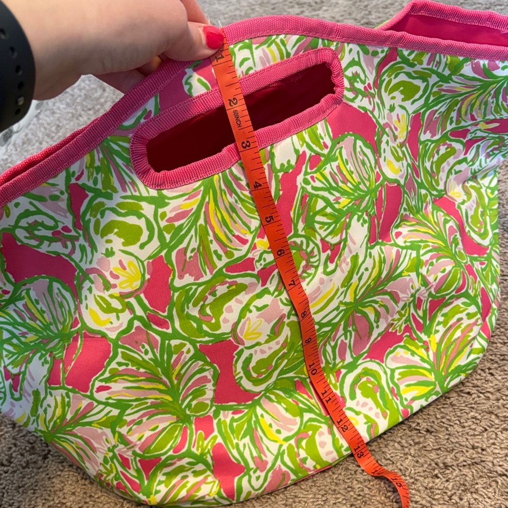 Lily Pulitzer Pink and Green Collapsable Cooler Tote - Picture 10 of 12